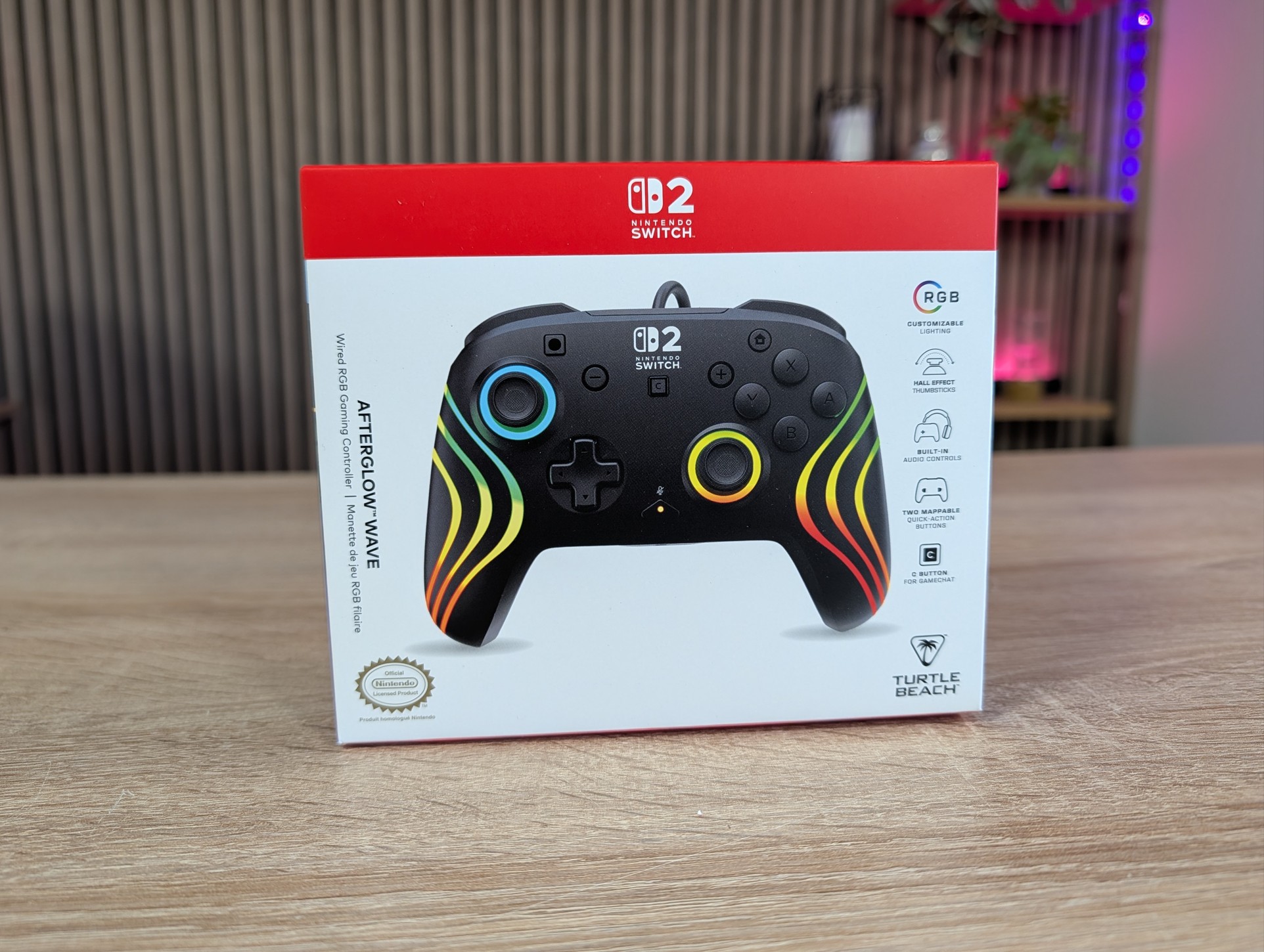 Nintendo Switch 2 Afterglow Wave Wired Controller